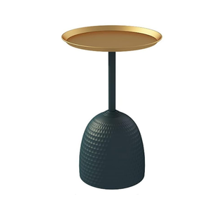 Table à thé à bout d'angle ronde moderne Plateau rond en fer avec manteau en poudre pour chambre à coucher balcon meubles de maison familiale salon - Product Image 6