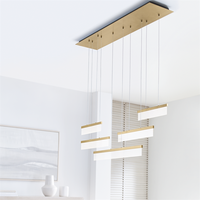 Suspension linéaire nordique, design moderne, luminaire de luxe en métal pour salle à manger, îlot de cuisine, bar, lustre