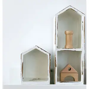Oneup — étagère de rangement en bois blanc, design vintage, étagère pour chambre à coucher, salle de bain, bureau, étagère de rangement