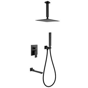 Pommeau de <span class=keywords><strong>douche</strong></span> pluie thermostatique doré de 12 pouces douchette et bec de baignoire pour ensemble de <span class=keywords><strong>douche</strong></span> dissimulé d'hôtel - Product Image 4