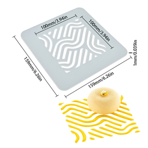 Fondant Silicone Mold 3D Chocolate Bar Mold Cake Decoration Wave Pattern Plating Stencil - Product Image 3