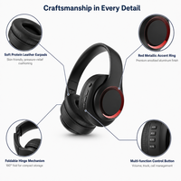 Auriculares Inalámbricos Over-Ear con ANC para Gaming, Sonido HIFI Inmersivo de 5.3, Armadura Equilibrada, 5 Horas de Reproducción, Larga Duración, Ideales para DJ