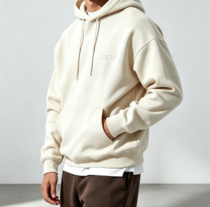 Felpa con <span class=keywords><strong>Cappuccio</strong></span> da <span class=keywords><strong>Uomo</strong></span> in Morbido Pile Huamian 390g, Misto <span class=keywords><strong>Cotone</strong></span>, Vestibilità Comoda, con Tasca a Marsupio, Taglie Forti S-3XL, 16 Colori - Product Image 2