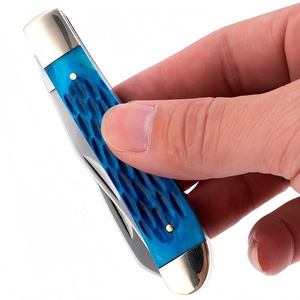 Traditional 2-in-1 Double Blade Folding <strong>Knife</strong> Ox <strong>Bone</strong> <strong>Handle</strong> Camping Outdoor Survival Self-Defense EDC Pocket <strong>Knife</strong> - Product Image 6