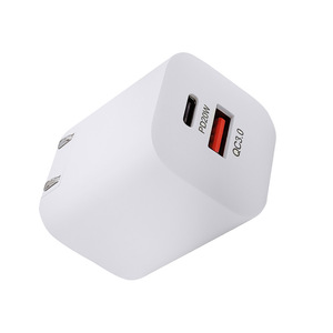 Mini PD Folding Charger 20W Dual Port QC3.0 Fast <b>Charging</b> <b>Adapter</b> White - Product Image 2