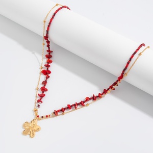 Chaînes de taille bohèmes à double couche avec pendentif fleur en perles de rocaille pour femmes, chaînes de ventre vintage pour la plage, accessoires de bijoux corporels - Product Image 6