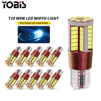 Universel 3014-57smd LED Ampoules Bombillo T10 W5W 194 168 Canbus 12V LED Auto Plaque D'immatriculation Lumière luces Lumière Intérieure
