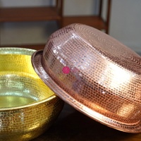 Bol de pédicure en cuivre martelé à la main Yicheng pour usage professionnel en spa et salon, bassin de spa pour les pieds durable et écologique pour la relaxation