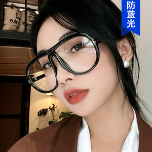 Lunettes de soleil aviateur ovales tendance, monture PC, verres AC, protection contre la lumière bleue, lunettes de soleil tendance pour femmes, protection UV 100% - Product Image 4