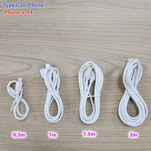 ชาร์จเร็ว C เป็นสายไฟ3A ชาร์จอย่างรวดเร็ว PVC ชนิด C ไปยัง iPhone 5-14 1M/1.5M/2M - Product Image 4