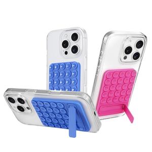 Support de téléphone à ventouse en silicone TPU, support de téléphone de douche miroir, pliable, adhésif, accessoire pour smartphones pour selfies et vidéos - Product Image 1