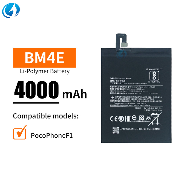 Factory Supply High Quality BM4E Battery 4000mah 3.85V Mobile Phone Battery for Xiaomi PocoPhoneF1