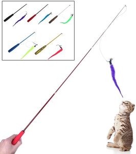 Venta al por Mayor de Juguete para Gatos con Palo Retráctil de Tres Secciones y 5 Cabezales Intercambiables de Plumas - Product Image 3