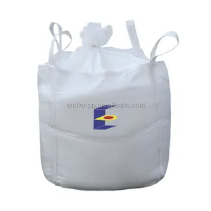 Big Bag Discharge Spout Cement Sand Concrete 1500kg PP Container Sacks Fibc Bulk Big Jumbo 1.5 Ton Bag