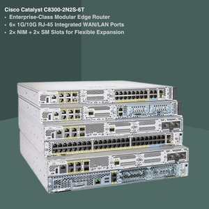 New Sealed Cisco C8300-2N2S-6T Router 6 X 10G <b>Ethernet</b> Ports, Dual LTE Secure High-Speed Routing Network Router C8300 2N2S 6T - Product Image 2