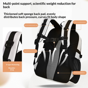 Sac à dos scolaire en nylon tendance pour lycéens, grande capacité, simple et durable - Product Image 4