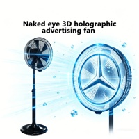 Ventilador Eléctrico con Video y Audio Transmisibles, 6 Aspas, Flujo de Aire Potente, Cabezal Oscilante, Modelo de Pie, Moldeado por Inyección de PP