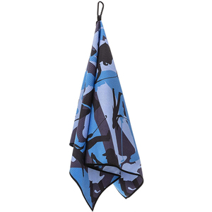 Custom print microfiber waffle towel golf towel with logo and carabiner