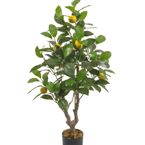 Citronnier artificiel de 3 pieds 90cm, arbre fruitier artificiel pour la décoration intérieure - Product Image 1