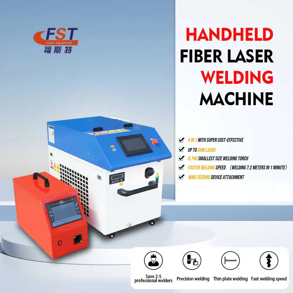 Foster Mini Soldador Laser Handheld Portátil 1500W 2000W 3000W Soldadores Laser Metal Máquina De Solda A Laser De Aço Inoxidável