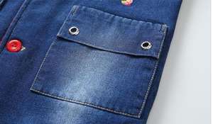 Ropa Infantil al por Mayor, Fábrica China, Nuevos Abrigos Largos de Mezclilla para Niñas, Estilo Invernal - Product Image 4