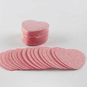 Esponja Facial Comprimida en Forma de Corazón, Color Rosa, 20 Piezas, Pulpa de Madera y Algodón para Exfoliación Profunda - Product Image 2