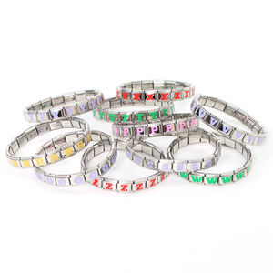 Moda amor carta suerte Acero inoxidable italiano pulsera encanto italiano pulsera al por mayor - Product Image 6