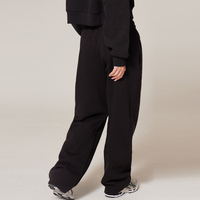 Vêtements personnalisés avec logo de marque Pantalon d'extérieur à fermeture par boutons latéraux Pantalon de survêtement classique à jambes larges pour femmes