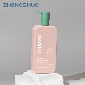Bán buôn nhựa PE dầu gội đầu và điều hòa chai 250ml <span class=keywords><strong>350ml</strong></span> 500ml cơ thể vuông Lotion bao bì chai cho gel tắm - Product Image 2