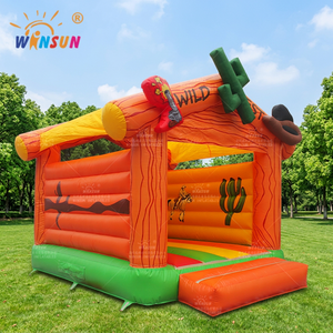 WINSUN บ้านลมเด็กเล่นกลางแจ้งแบบพีวีซี สำหรับเด็ก  พร้อมแทรมโพลีน  ทนไฟ กันน้ำ - Product Image 1