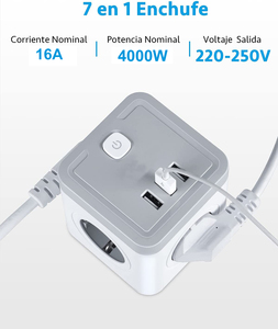 Ổ Cắm Thông Minh Bộ Chuyển Đổi Điện Du Lịch Thông Dụng Mới Nhất Ổ Cắm Điện Châu Âu Với 4 Ổ Cắm AC - Product Image 3