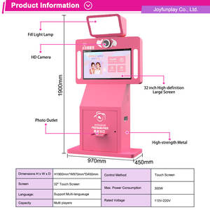Photomaton automatique JoyFunplay Factory avec imprimante, appareil photo reflex numérique, écran tactile, contrôle tactile, photomaton en métal, distributeur automatique - Product Image 3