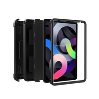 Casing iPad Air 4, Pelindung 3 in 1, Tahan Banting, Bahan TPU PC, Dilengkapi Holder