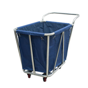 Hoge Kwaliteit Metalen Canvas Schoonmaak <span class=keywords><strong>Trolley</strong></span> Hotel Linnen Truck & Wasserij Linnen Kar Op Wielen - Product Image 3