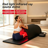 Lit de luminothérapie multi-technologies Fitkang 5-en-1 avec PEMF, ions négatifs et dôme sauna, lumière rouge 660+850nm