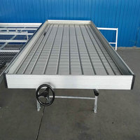 Tables roulantes hydroponiques pour serre