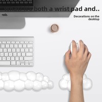 Support de clavier mécanique, Coussin de protection transparent en silicone pour clavier, Repose-poignet Cloud Cool pour clavier, Coussin de clavier, Tapis de souris de bureau