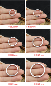 Anelli <span class=keywords><strong>Portachiavi</strong></span> Piatti in Metallo Nero <span class=keywords><strong>da</strong></span> 15mm a 35mm - Product Image 5