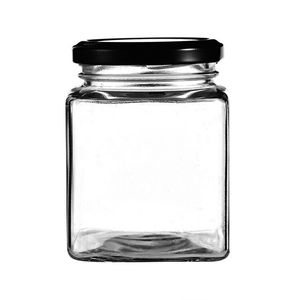 Pot en verre carré vide de 50 ml, 200 ml, 500 ml, 750 ml avec couvercle en étain hermétique pour aliments, confiture, miel, <span class=keywords><strong>cornichons</strong></span> - Product Image 1