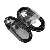 Câble de charge rapide Type C 3A pour Samsung Xiaomi noir cordon de chargeur de téléphone 3,3 pieds USB A vers USB C