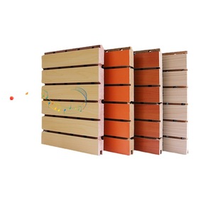 Wooden Sound Absorbing Panels Rectangle MDF Minimalist Design For Walls Ceilings Recording Studios Conference Rooms KTV Cinemas - Product Image 2
