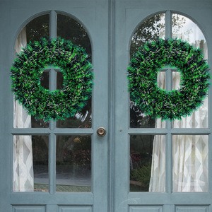 YUELIAN Xmas Holiday Adornos Navidenos 42cm <b>Artifical</b> Christmas Wreath Ornament for Christmas Front Door Party Decor - Product Image 1