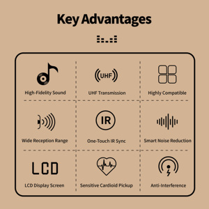 Hot bán sân khấu siêu hiệu suất không dây sân khấu chuyên nghiệp hiệu suất với tiếng ồn hủy bỏ micro tốt nhất để thực hiện - Product Image 3