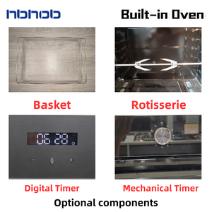 เตาอบแก๊ส-ไฟฟ้าแบบไฮบริดขนาด 66 ลิตร พร้อมกระจกนิรภัยสองชั้น ควบคุมด้วยระบบกลไก ตั้งเวลาได้ พร้อมพัดลมคู่และตัวตั้งเวลา - Product Image 6