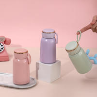 Tasse à café isotherme portable personnalisée en acier inoxydable à double paroi, petite bouteille d'eau thermique isolée avec sangle de transport pour étudiants et bureau
