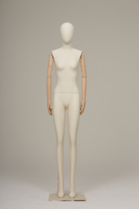 High-end Female Full-body Fabric-covered Dress Form | Fiberglass Multi-joint <b>Standing</b> Pose - Product Image 3