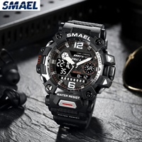 Nouveautés Montre connectée SMAEL 8072 étanche 50M, alarme, lumineuse, date automatique, montre sport numérique pour homme
