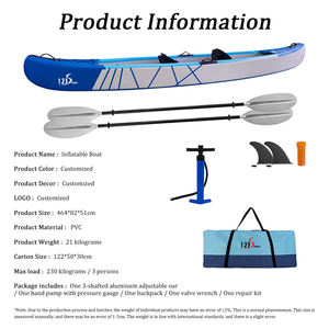 Vente en gros Kayak pliable <span class=keywords><strong>Petit</strong></span> ponton gonflable en hypalon à fond dur Pêche à la dérive Bateau à rames Canoë - Product Image 6