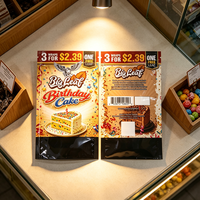Sachet d'emballage plat personnalisé en PE brillant, scellé sur 3 côtés, avec fermeture éclair à ouverture par le bas, refermable, de qualité alimentaire, pour snacks et herbes