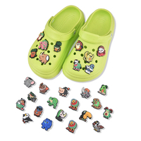 Breloques fantaisie en PVC pour chaussures, motifs animaux de dessin animé, série Montagne et Mer, pour décorations de sabots et sandales, vente en gros